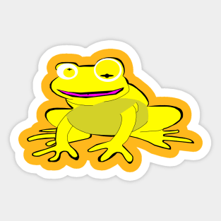 Yellow frog Sticker